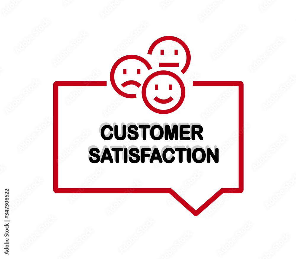 Customer satisfaction concept, icon and vector. Customer satisfaction concept, icon and vector.