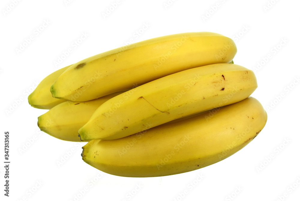 Bunch of bananas isolated on white background