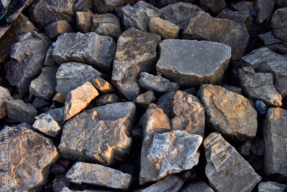 A dike of stone with a textured background A dike of stone with a textured background