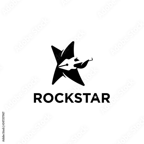 Rockstar logo icon vector.