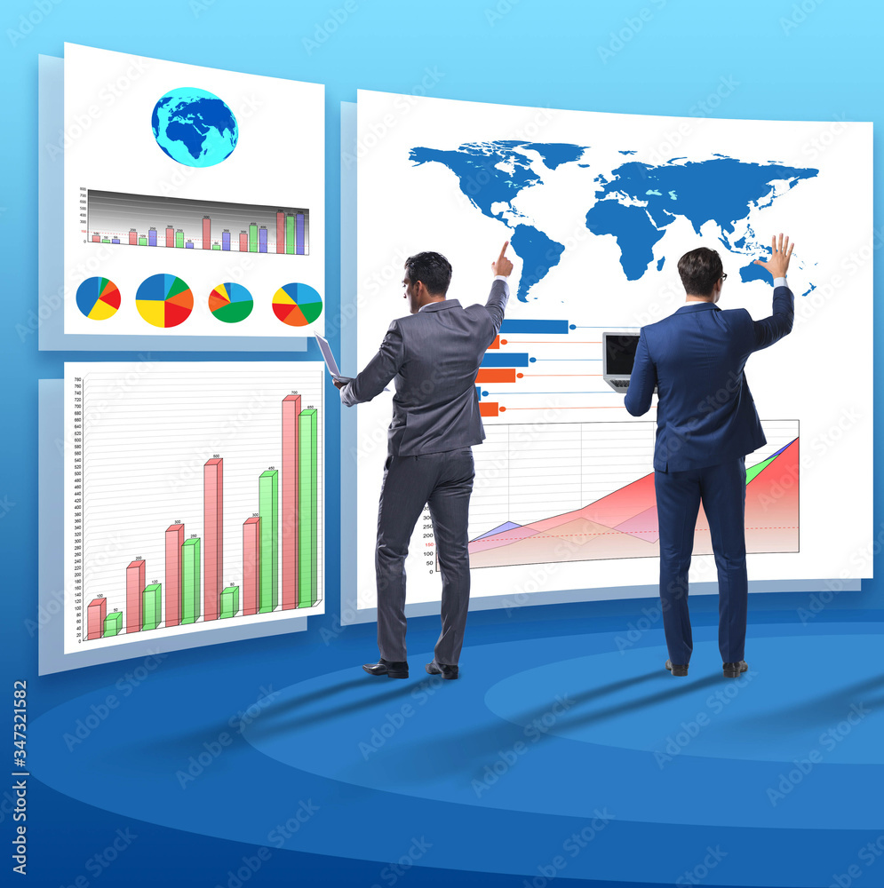 Concept of business charts and finance visualisation