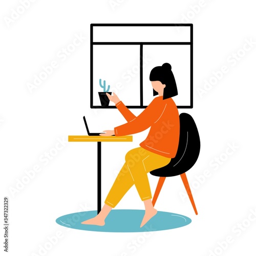 Women work from home