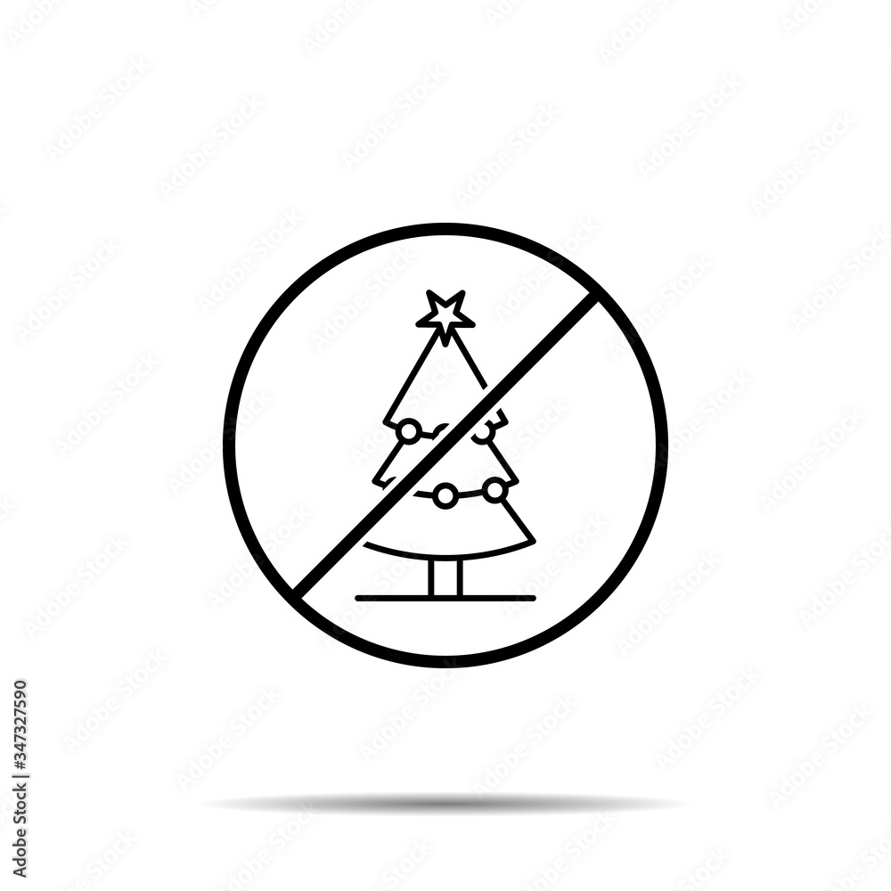 No tree icon. Simple thin line, outline vector of tree ban, prohibition, embargo, interdict, forbiddance icons for ui and ux, website or mobile application No tree icon. Simple thin line, outline vector of tree ban, prohibition, embargo, interdict, forbiddance icons for ui and ux, website or mobile application