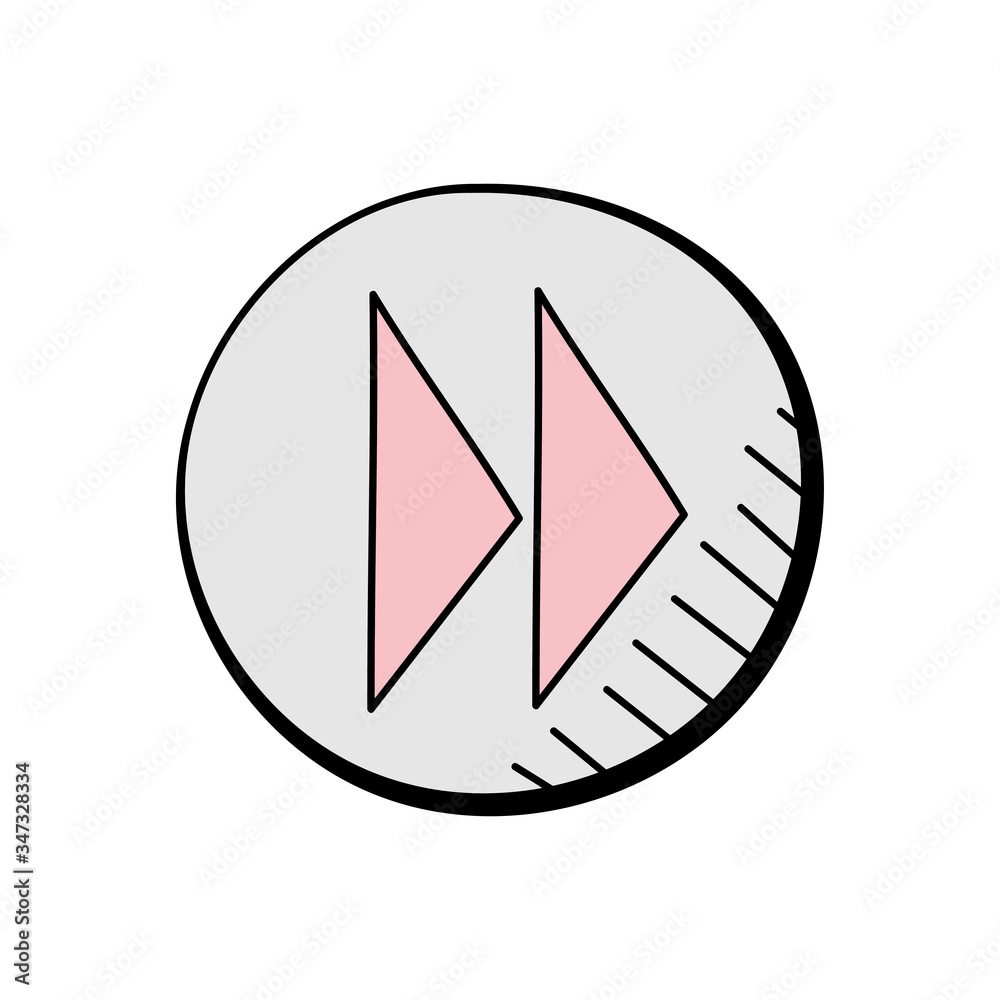 next button hand drawn vector design. multimedia icon next button hand drawn vector design. multimedia icon