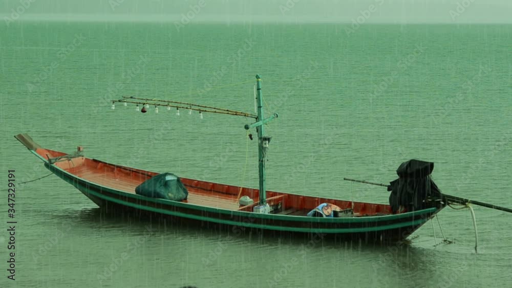 boat and sea with rainy day , beautiful nature boat and sea with rainy day , beautiful nature