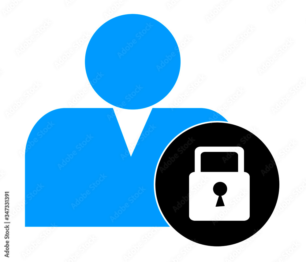 Obraz premium secure profile icon vector