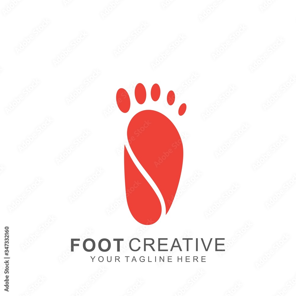 Foot logo with modern design. abstract icon foot vector illustration Foot logo with modern design. abstract icon foot vector illustration