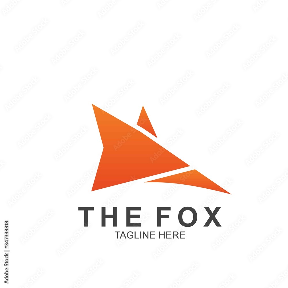 Fox logo with modern concept. Vector icon fox design Fox logo with modern concept. Vector icon fox design