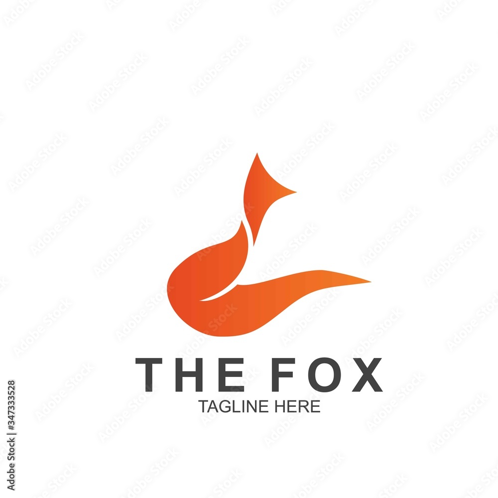 Obraz premium Fox logo with modern concept. Vector icon fox design
