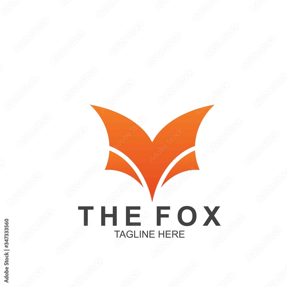 Fox logo with modern concept. Vector icon fox design Fox logo with modern concept. Vector icon fox design