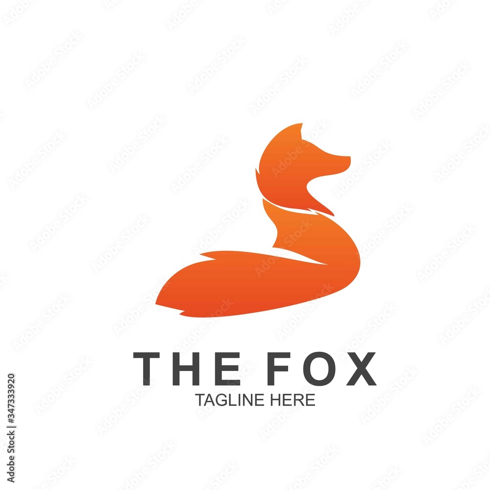Obraz premium Fox logo with modern concept. Vector icon fox design