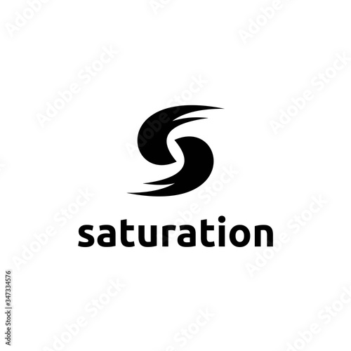 Fototapeta Naklejka Na Ścianę i Meble -  Saturation Logo Vector and s