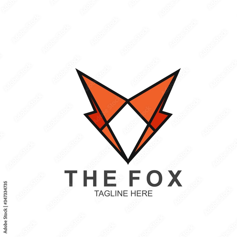 Fox logo with modern concept. Vector icon fox design Fox logo with modern concept. Vector icon fox design