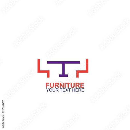 Modern Furniture Vector Logo template