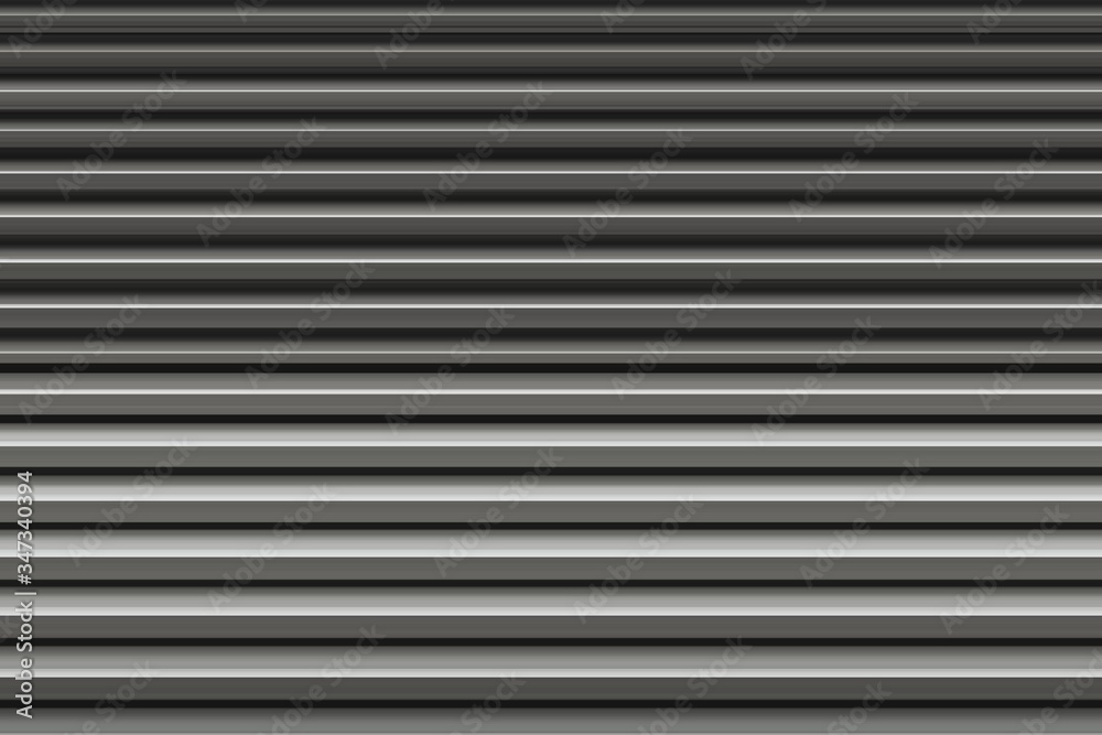 3d rendered and illustration of horizontal striped lines with dark metallic silver color tone. 3d rendered and illustration of horizontal striped lines with dark metallic silver color tone.