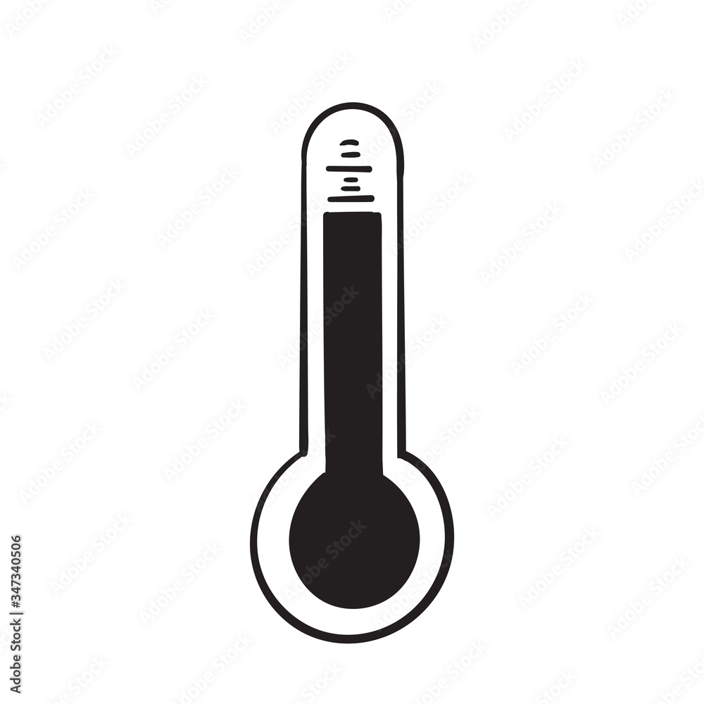 hand drawn doodle thermometer icon illustration vector hand drawn doodle thermometer icon illustration vector