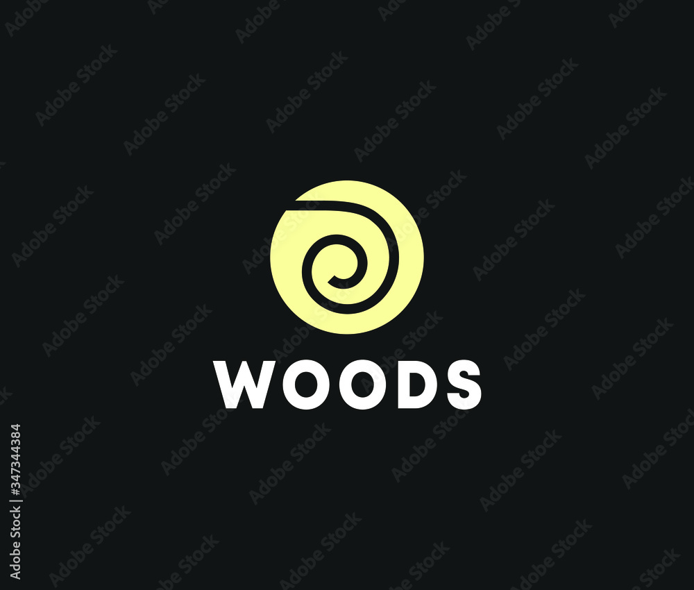 Wood Logo Premium Minimal emblem design template Symbol for woodworking