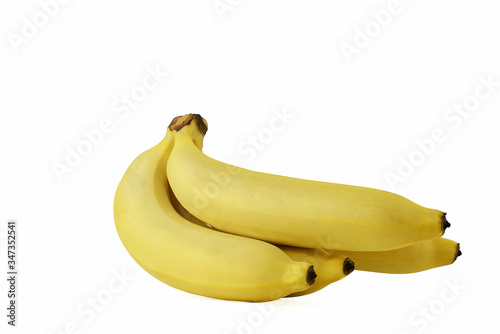 Banana isolated on white background. healthy tropical fruits , load up on vitamin C, help prevent medical conditions including cancer, and get your antioxidants.