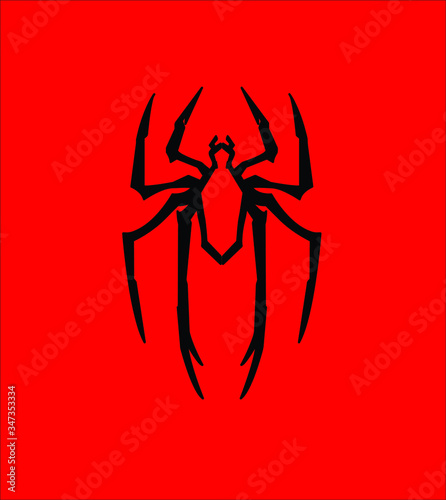 red spider isolated on white background