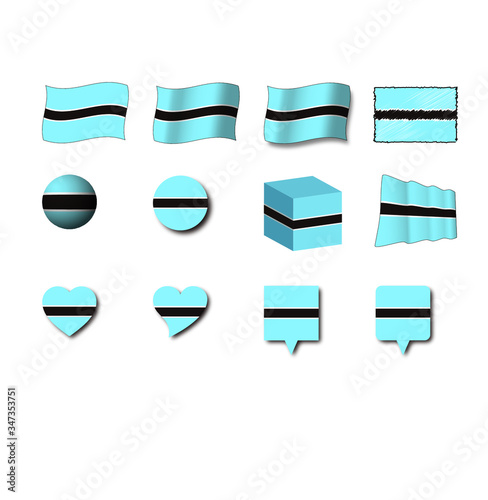 デザインボツワナ国旗 | Design Flag of Botswana