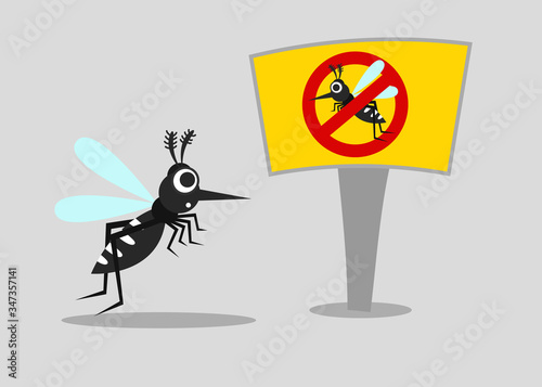 mosquito carrier of dengue fever, chikungunya, zika and malaria concept. vector illustration.