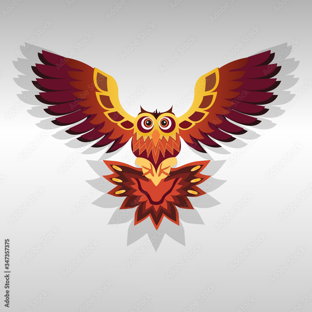 Fototapeta premium vector illustration of a flying eagle
