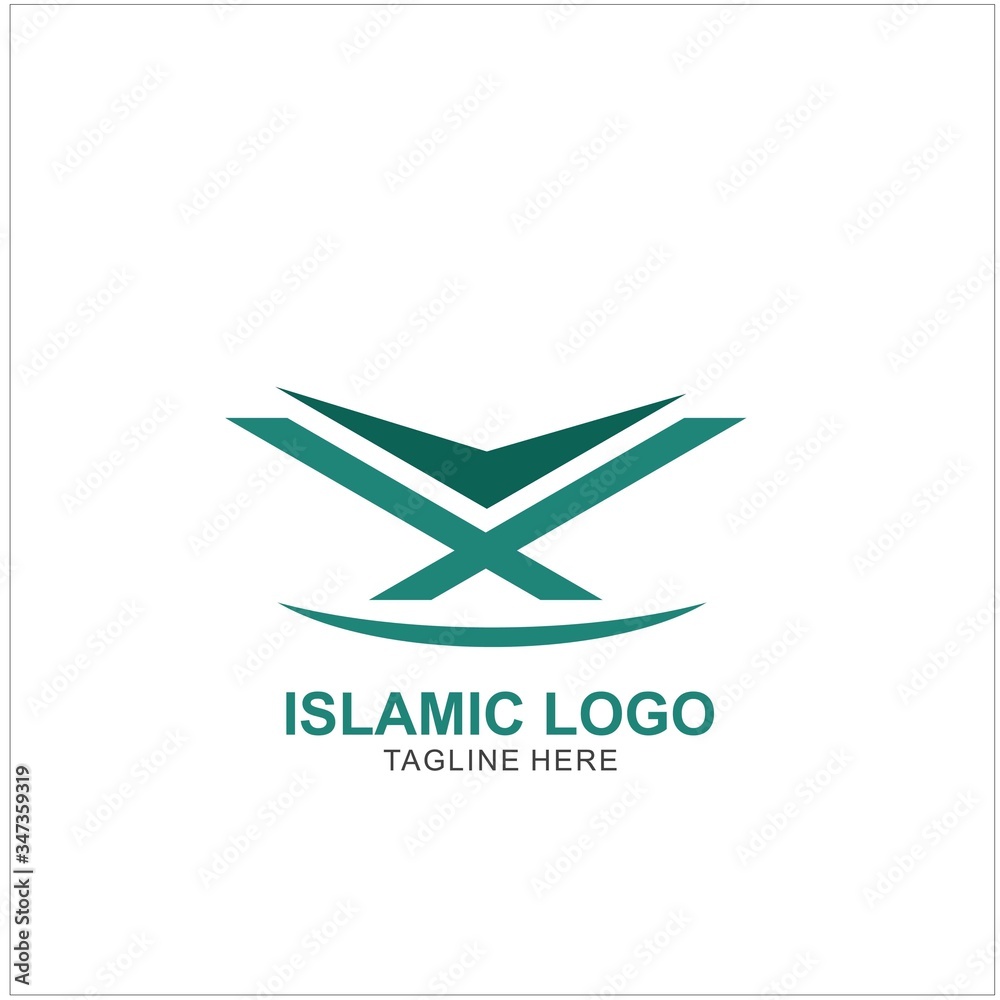 Obraz premium Islamic Logo Design Template. Mosque Icon Design Template