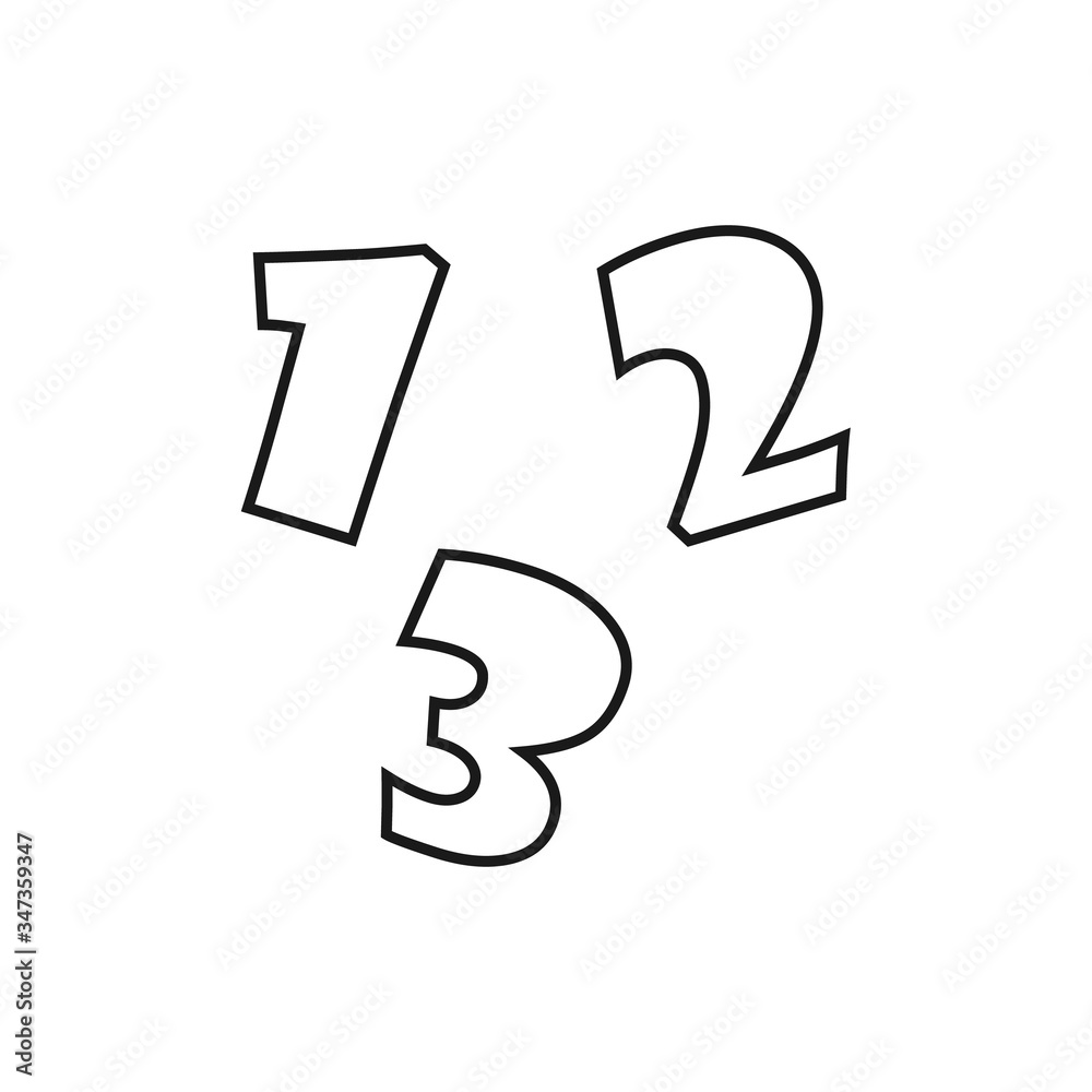 vector illustration of number icon vector illustration of number icon
