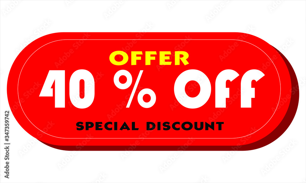 Super Sale poster, banner. Big sale, clearance. 40% off. Vector Super Sale poster, banner. Big sale, clearance. 40% off. Vector
