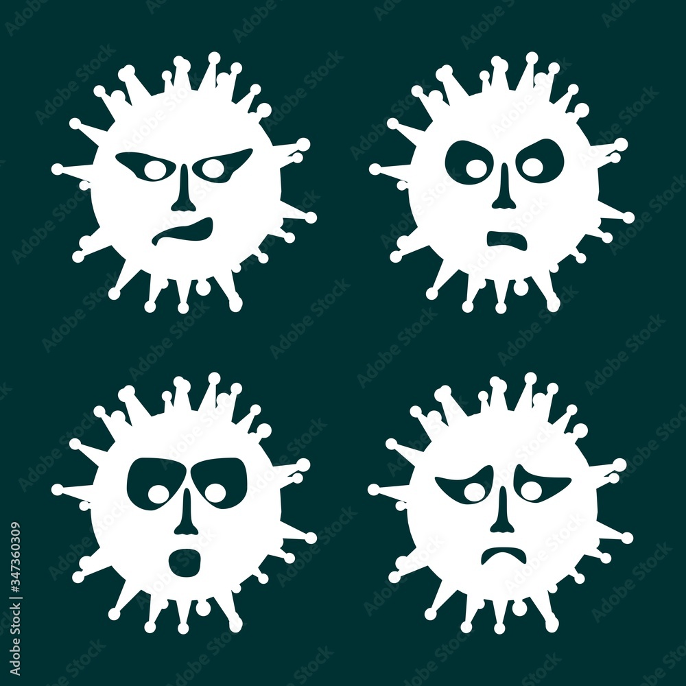 Abstract virus silhouette. Coronavirus virus danger relative illustration. Medical research theme. Virus epidemic alert. Abstract monster face Abstract virus silhouette. Coronavirus virus danger relative illustration. Medical research theme. Virus epidemic alert. Abstract monster face