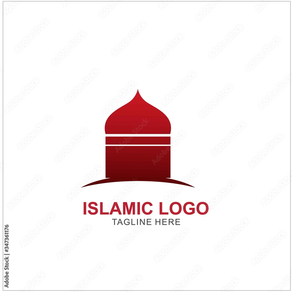 Obraz premium Islamic Logo Design Template. Mosque Icon Design Template