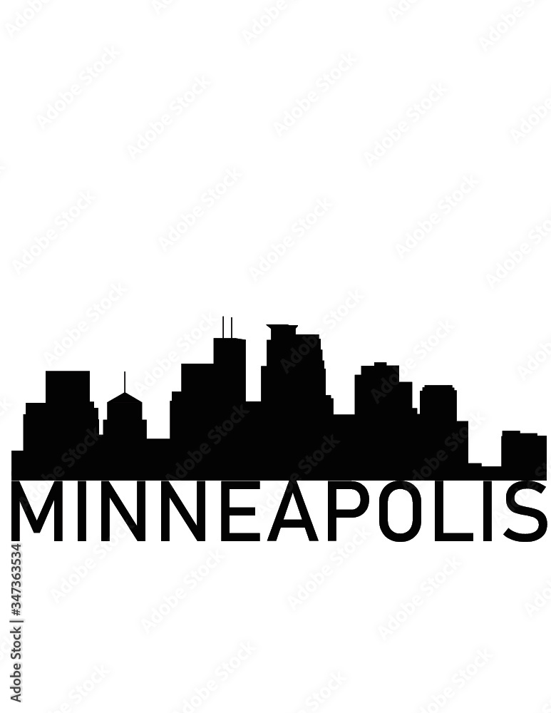 Minneapolis Skyline Silhoutte