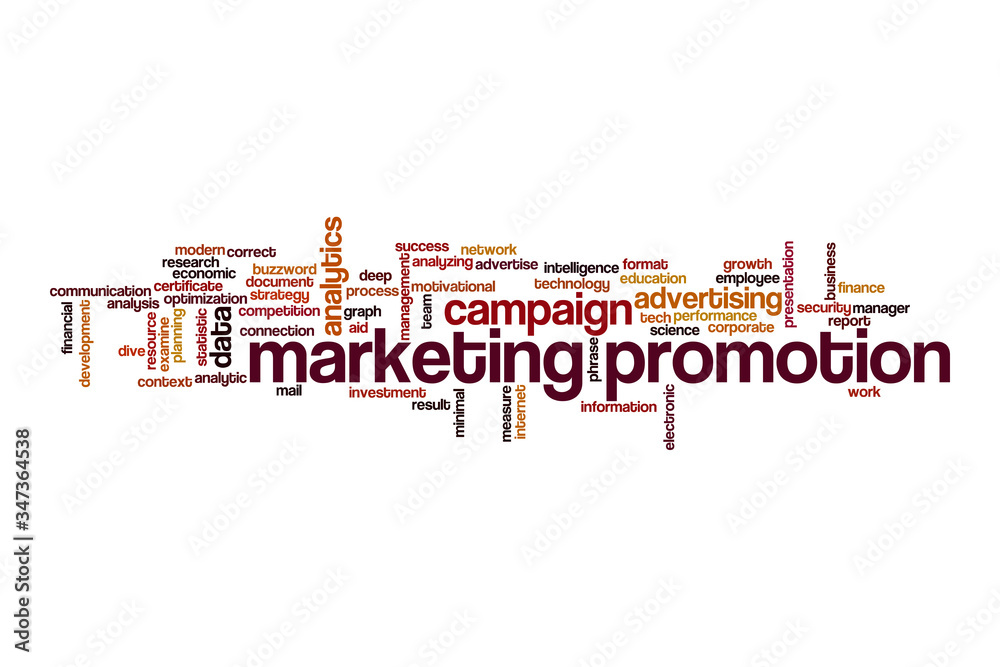 Marketing promotion word cloud concept