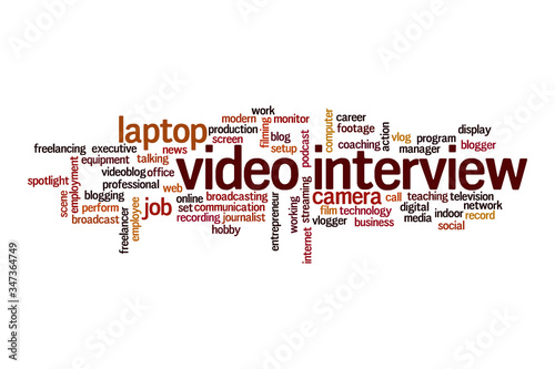 Video interview word cloud concept