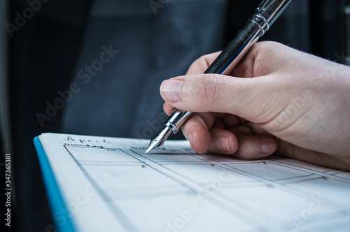 Writing in the calendar