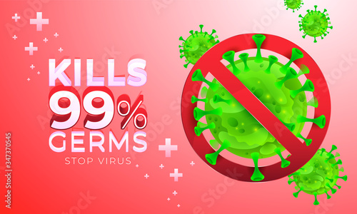 Image of flu COVID-19 virus cell. Coronavirus Covid 19 outbreak influenza background. dangerous