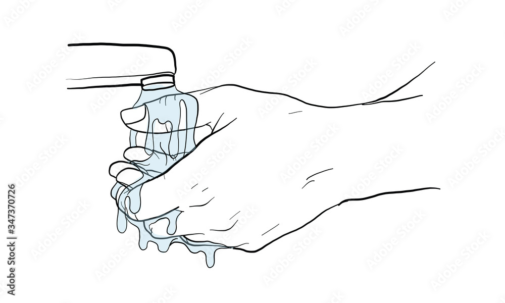 washing hands with water, hands clean vector washing hands with water, hands clean vector
