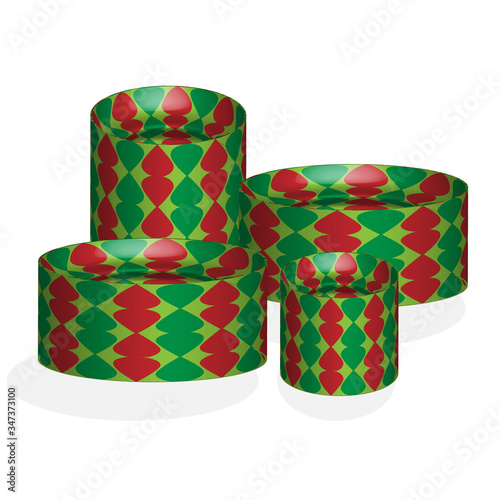 antique pictures with 3D effects. antique biscuit tin shape. Great for home decoration and design.