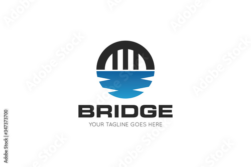 bridge logo and icon vector illustration design template