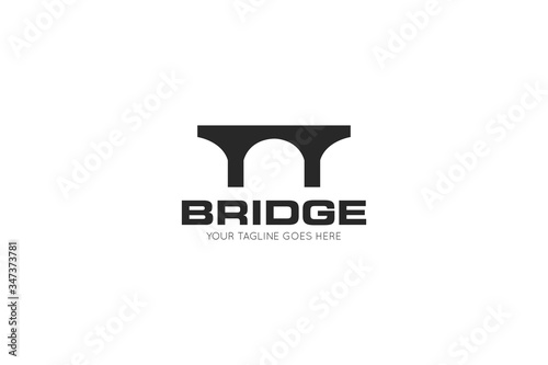 bridge logo and icon vector illustration design template photo