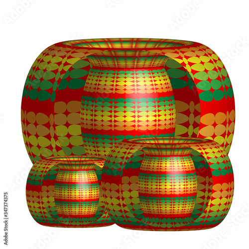 Antiques. barrel-shaped or jug-shaped decoration. Great for home decoration or design. vector illustration