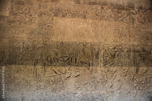 A fresco. Angkor-wat. Cambodia.