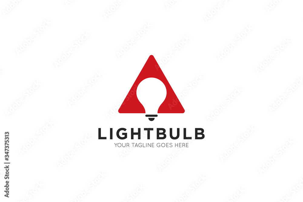 Fototapeta premium Creative idea bulb logo and icon vector illustration design template