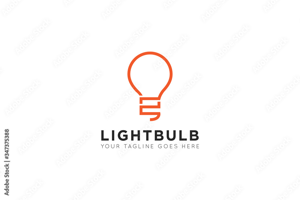 Creative idea bulb logo and icon vector illustration design template Creative idea bulb logo and icon vector illustration design template