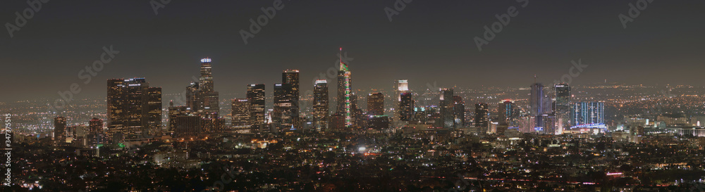 Fototapeta premium Los Angeles night panorama