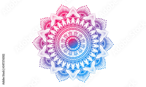 Colorful arabic mandala pattern 