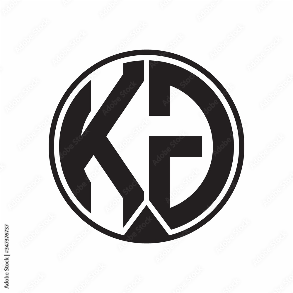 KG Logo monogram circle with piece ribbon style on white background KG Logo monogram circle with piece ribbon style on white background