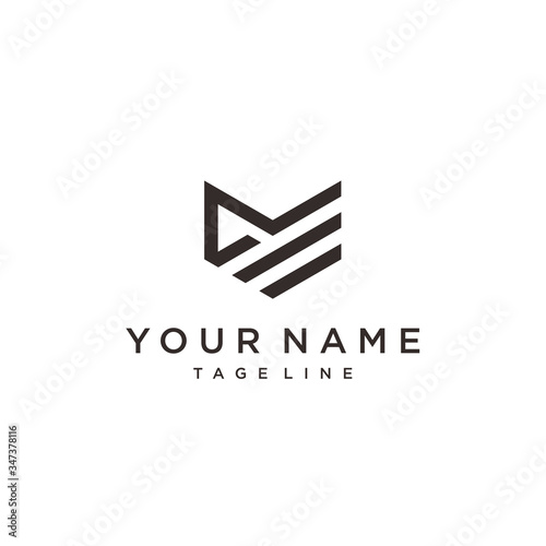 Letter M line logo design. Linear creative minimal monochrome monogram symbol. Universal elegant vector sign design. Premium business logotype.