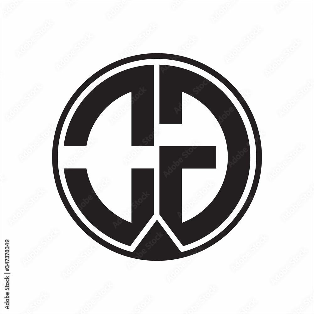 OG Logo monogram circle with piece ribbon style on white background OG Logo monogram circle with piece ribbon style on white background