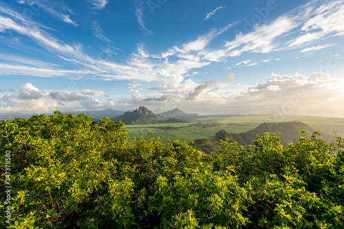 The unbelievable view of the island of Mauritius from a bird's eye view